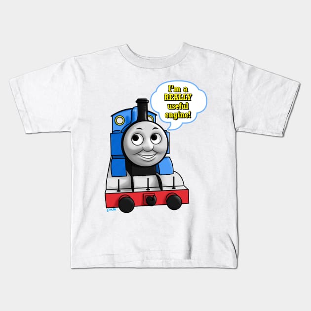 "I'm a Really Useful Engine!" Thomas Kids T-Shirt by corzamoon